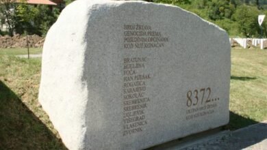 Srebrenicapotocari memorial stone